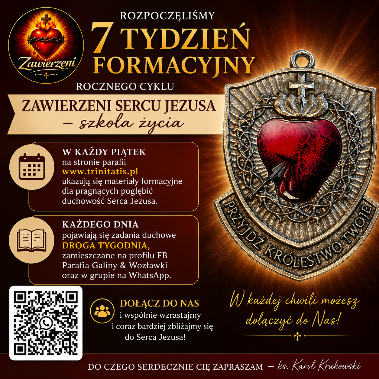 Rozpoczęliśmy 7. tydzień formacyjny rocznego cyklu „Zawierzeni Sercu Jezusa – szkoła życia”